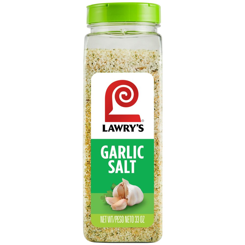 Lawrys Garlic Salt, Coarse Ground with Parsley, No MSG Added, Kosher Certified Salt for Chicken, Pork & Steak, 33 oz