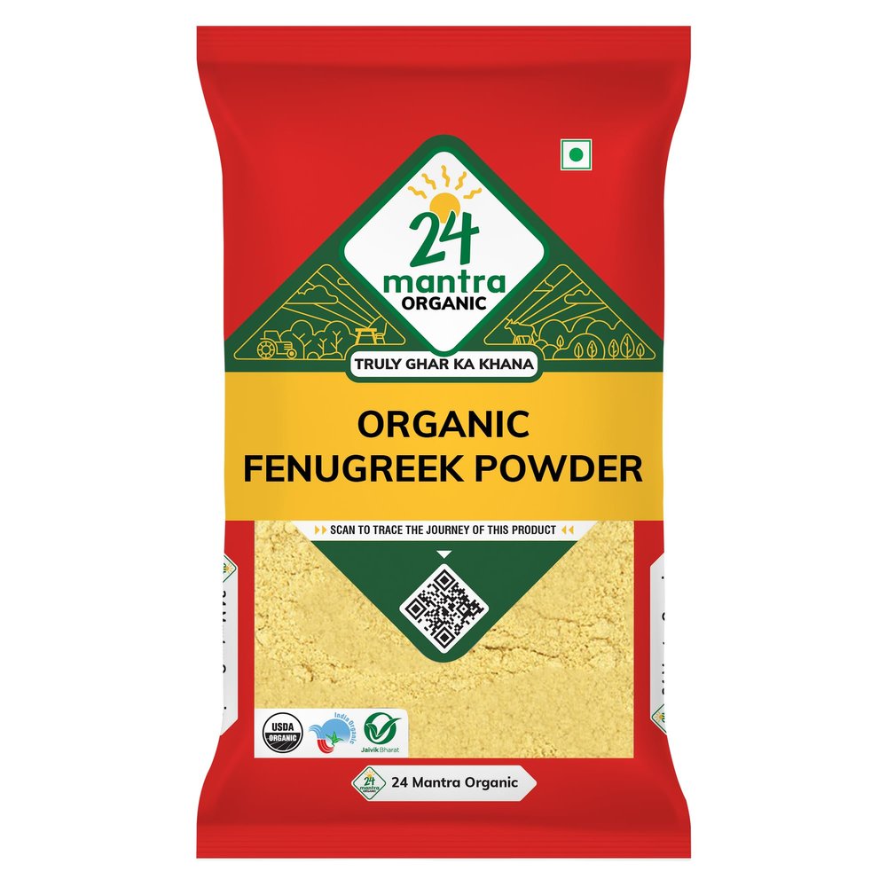 24 Organic Mantra Certified Organic Fenugreek Powder. 7 Oz