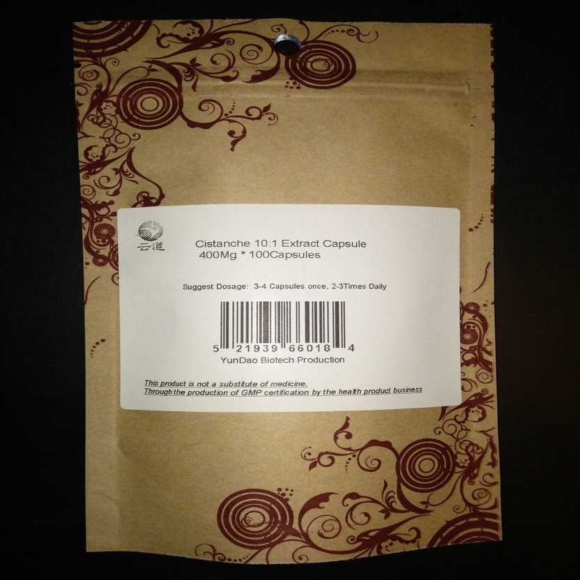 10Bags YunDao Sinkiang Wild Desertliving Cistanche tubulosa Herbs Extract 400Mg * 100 Capsules Tonic