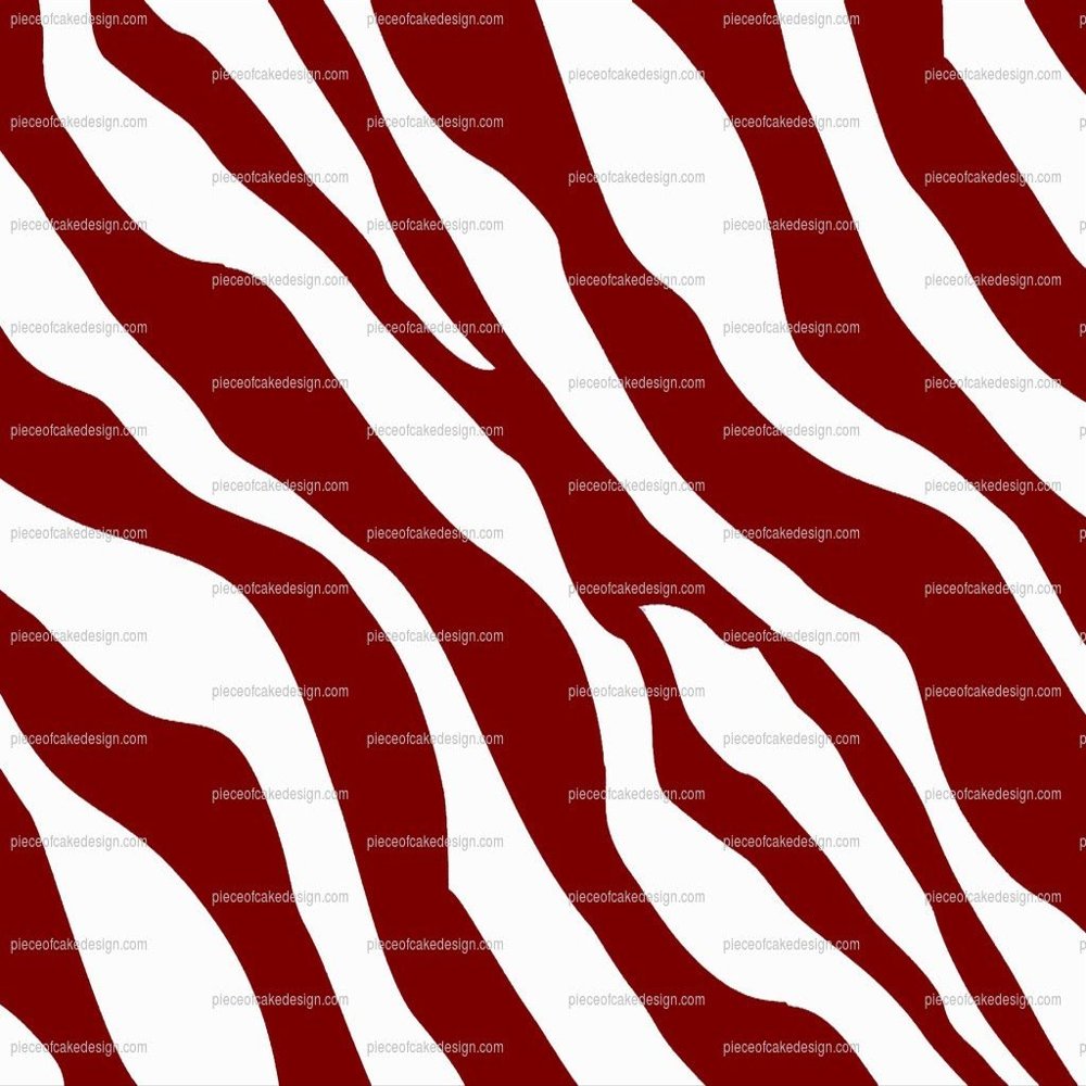 1/8 ~ Maroon Zebra Print Birthday ~ Edible Cake/Cupcake Topper!!!