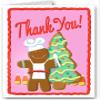 Gingerbread Man Cookie Thank You Note Card - 10 Boxed Cards & Envelopes view 1