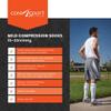 CoreSport Athletic Performance Compression Socks - 15-20mmHg Mild Graduated Compression (White, XL) view 4