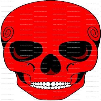 2" ~ Red Skull Birthday ~ Edible Cake/Cupcake Topper!!!