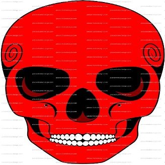 2" ~ Red Skull Birthday ~ Edible Cake/Cupcake Topper!!!