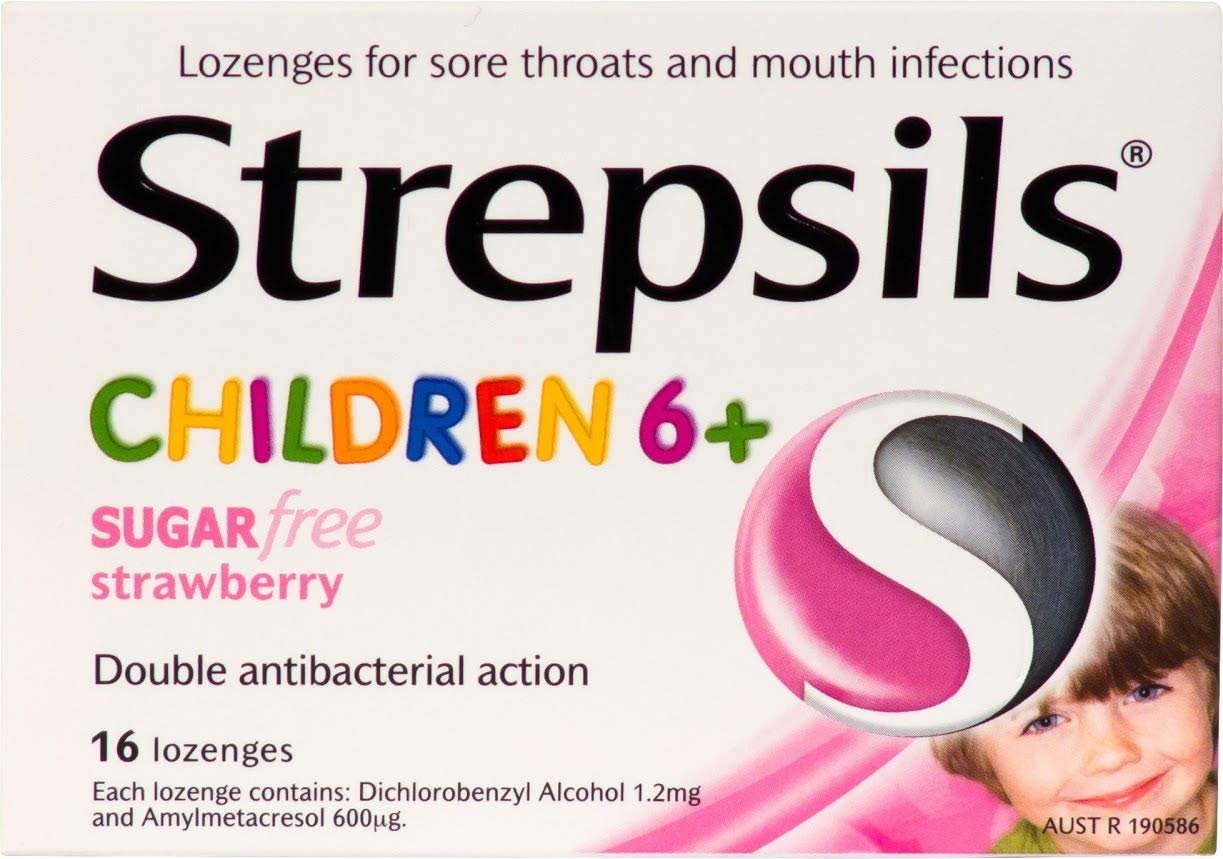 Strepsils Children 6+ Strawberry - 24 Lozenges