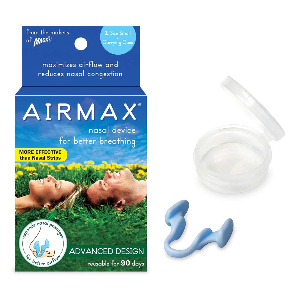 AIRMAX Nasal Dilator for Better Breathing  Natural, Comfortable, Breathing Aid Solution for Maximum Airflow and Reduced Nasal Congestion (Small - Blue)