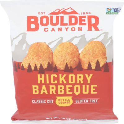 BOULDER CANYON Hickory Barbeque Potato Chips, 10 OZ