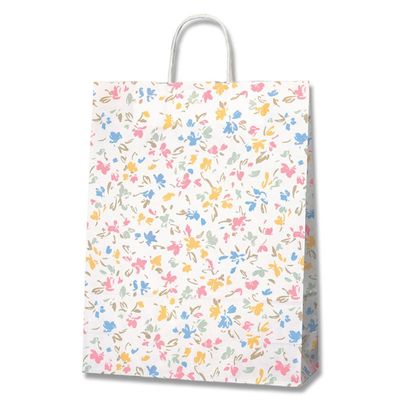 Shimojima Heiko 003230000 Paper Bags, 25CB, For 2 Years, Pale Flowers, 12.6 x 4.5 x 16.1 inches (32 x 11.5 x 41 cm), 50 Sheets
