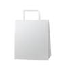 Heiko 003263600 Paper Bags, Handbag, Flat Handles, Plain White, Pack of 50 view 1
