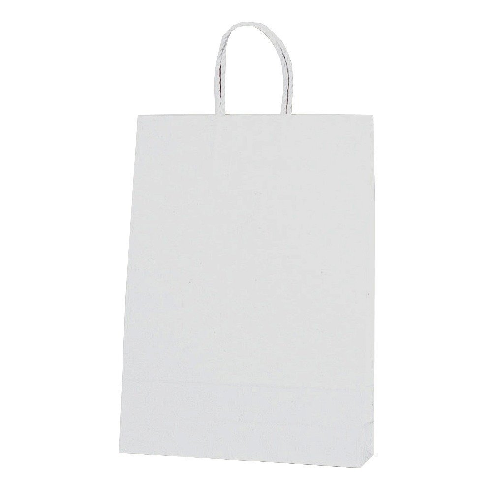 Shimojima Heiko Handbag, Paper Bags, Smooth Bags, For 2 Years, White, 12.6 x 4.5 x 17.7 inches (32 x 11.5 x 45 cm), 25 Pieces