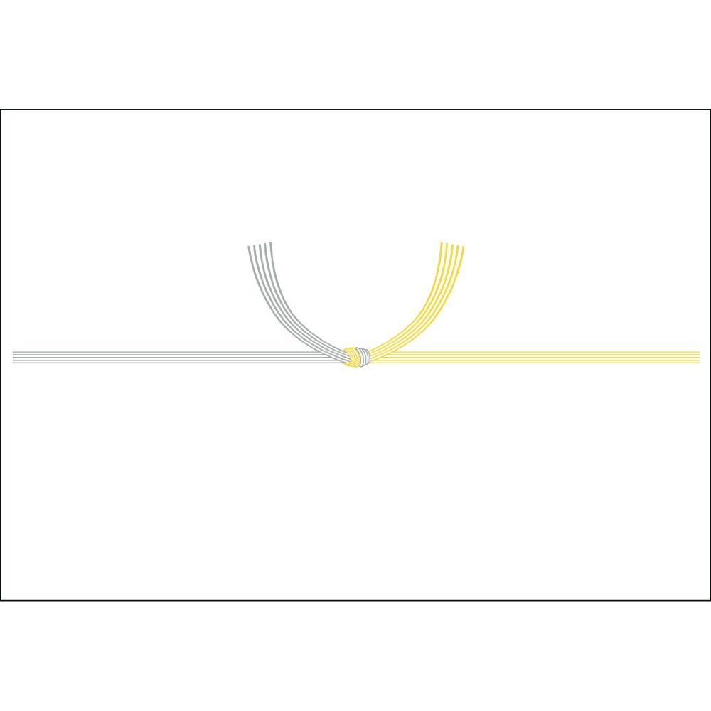 (Sasagawa) Taka-jirushi Noshi Paper 3-447 Yellow Mizuhiki Mountain Book Medium Size 100 Sheets