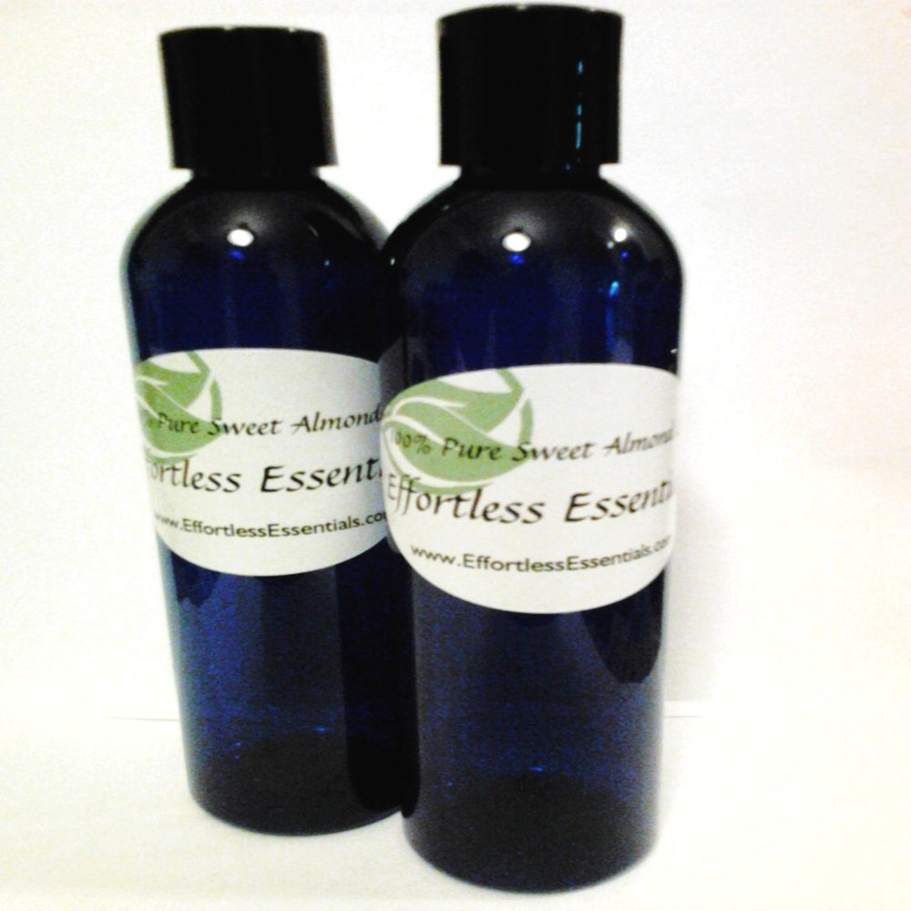 100% Pure Sweet Almond Oil - Two 8oz Bottles