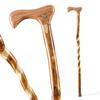 Brazos Rustic Wood Walking Cane, Twisted Hickory, Traditional Style Handle, for Men & Women, Made in the USA, 37" view 1
