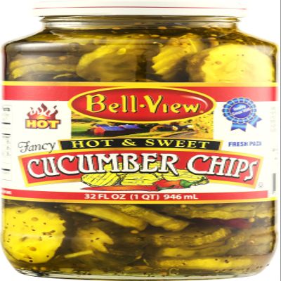 Bell-View Cucumbers Chips Hot & Sweet 32 fl oz