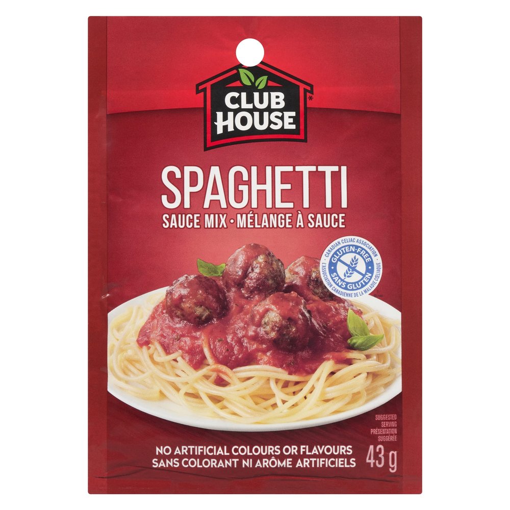 Club House Spaghetti Sauce Mix, 43g/1.5oz., (Imported from Canada)
