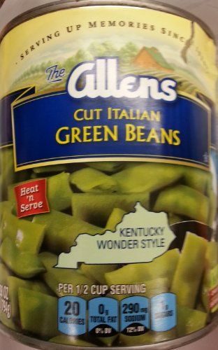 Allens Cut Italian Green Beans Kentucky Wonder Style 28 Ounce (Pack of 4)