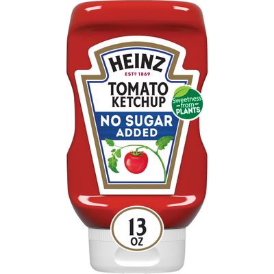 Heinz Tomato Ketchup with No Sugar Added, 13 oz Bottle