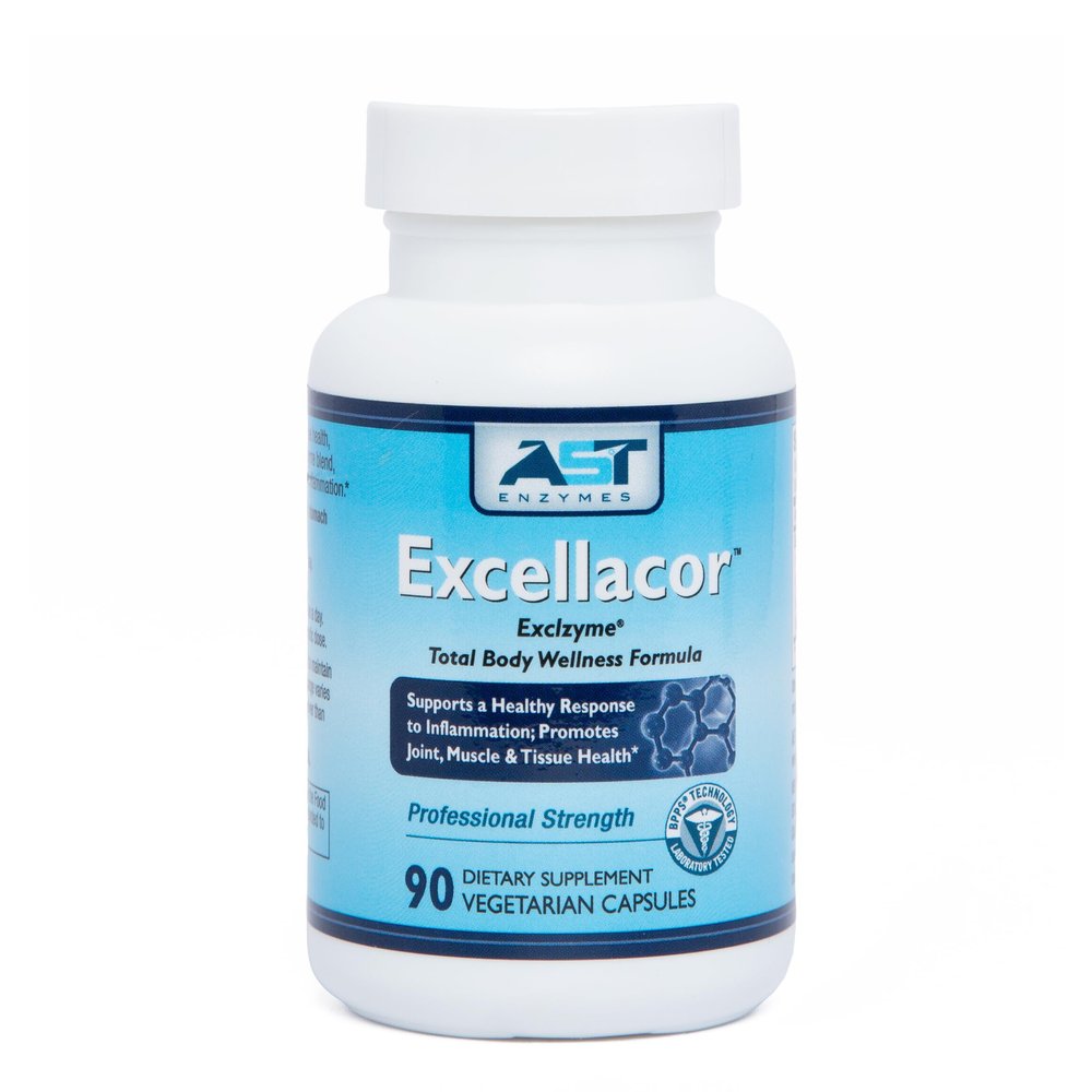 Excellacor-90 Systemic Enzyme Supplement  Acid-Resistant Serrapeptase & Proteolytic Enzymes  Supports Healthy Inflammation Response, Joint Function & Circulation  90 Vegetarian Capsules