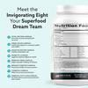 INVIGOR8 Superfood Grass Fed Whey Protein Isolate Shake French Vanilla Gluten-Free and Non GMO Meal Replacement with Probiotics and Omega 3 (483g) view 4