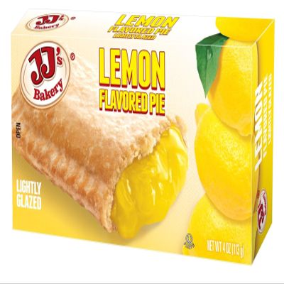 JJ's Bakery Lemon Snack Pies, Individual Dessert, Fresh-Baked, Perfect for Snacks, Nut-Free, Kosher Parve, 4 Oz Each (Pack of 6)
