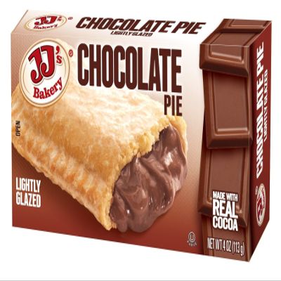 JJ's Bakery Chocolate Snack Pies, Individual Dessert, Fresh-Baked, Perfect for Snacks, Nut-Free, Kosher Parve, 4 Oz Each (Pack of 6)