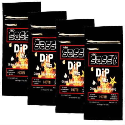 Julia's Sassy Dip Mix Ghost Pepper Pack of 4