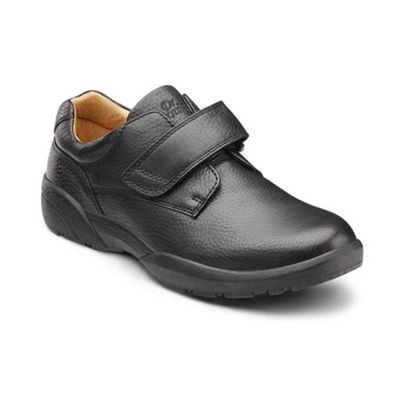 Dr. Comfort William Black Diabetic Shoes for Men-Easy Off with Removable Shoe Insole-Everyday Office Wear Shoes, Black 8.5 Wide (E/2E)
