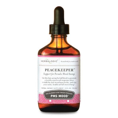 Herbalogic - Peacekeeper Liquid Herb Drops - Reduces PMS Related Mood Swings - Based on The Traditional Chinese Formula Xiao Yao San with Added Herbs for Mood Support - Contains Turmeric - 2 Fl. Oz.