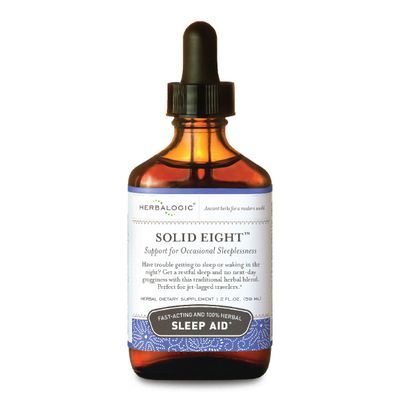 Herbalogic - Solid Eight Liquid Herb Drops - Fast Acting Natural Sleep Aid - Promotes Deep, Restful, Recuperative Sleep Without Next-Day Grogginess- Does Not Contain Valerian Root - 2 Fl Oz