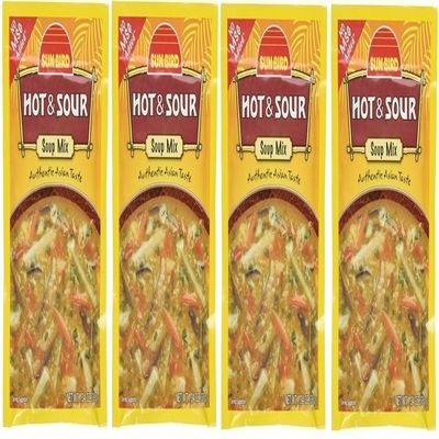 Sunbird Hot & Sour Soup Mix Packets - Asian Soup Recipe - 1.34 Ounce Each Packet (Pack of 4)