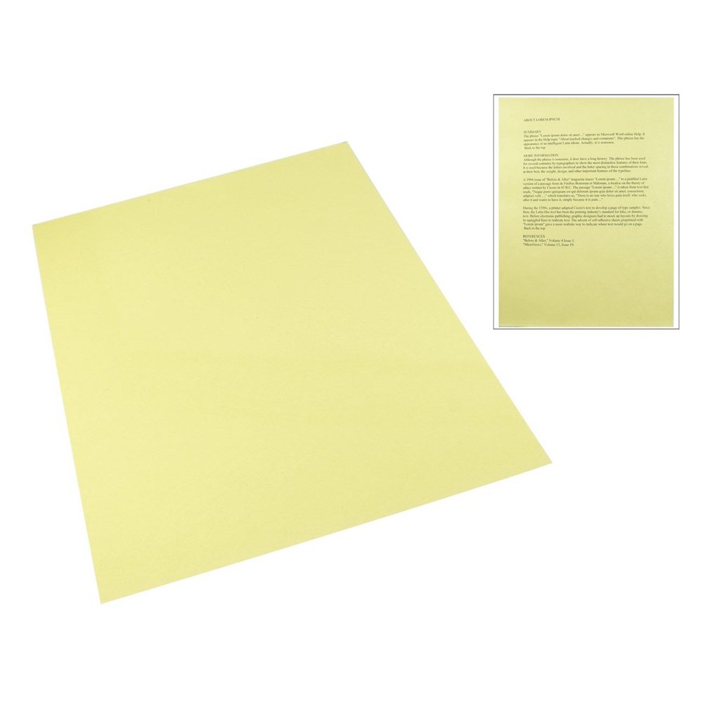 Yellow Tinted Plastic Reading Sheet