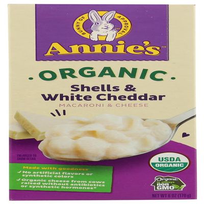 Annie's Homegrown Organic Shells and White Cheddar - 6 oz