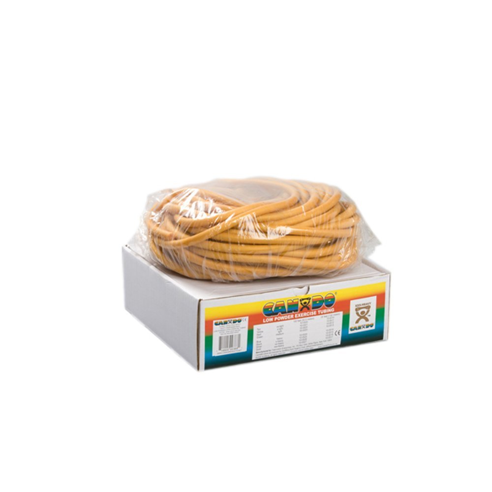 CanDo 5 Piece Exercise Tubing Set, Yellow Through Black, 100 Feet