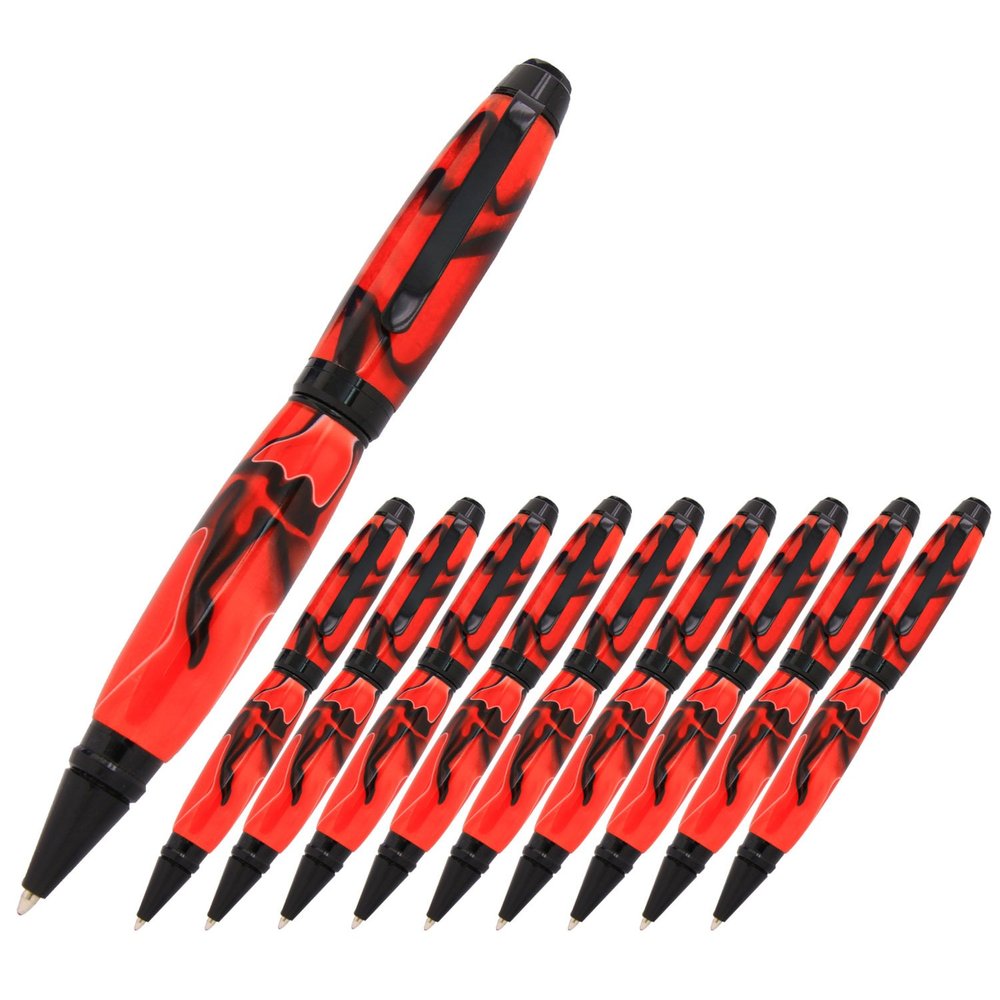 Legacy Woodturning, Cigar Pen Kit - Black Chrome, 10 Pack
