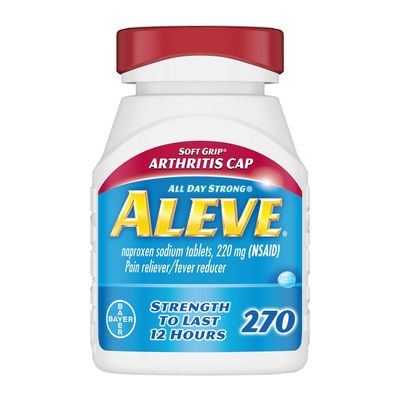 Aleve Soft Grip Arthritis Cap Tablets, Fast Acting All Day Pain Relief for Headaches, Muscle Aches, and Fever Reduction, Naproxen Sodium Capsules, 220 mg, 270 Count