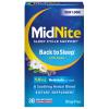 MidNite Back to Sleep Low Dose, 1.5 mg Melatonin Sleep Aid, Non-Habit Forming, Herbal Dietary Supplement for Adults, Drug-Free, Gluten-Free, Lactose-Free, Vegetarian, Vegan, 30 Quick Melt Tablets view 1