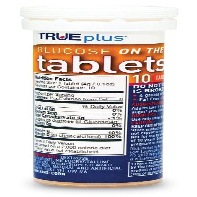 True Plus Glucose Tablets Orange Flavor 10ct Tube - 24 Pack (24 Total Tubes)