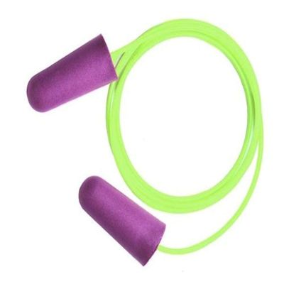 Tasco 9301 Soft-Seal 32 Polyurethane Foam Earplugs with Cord, NRR=32, Purple (Pack of 100)