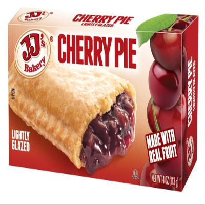 JJ's Bakery Cherry Snack Pies, Individual Dessert, Fresh-Baked, Perfect for Snacks, Nut-Free, Kosher Parve, 4 Oz Each (Pack of 6)