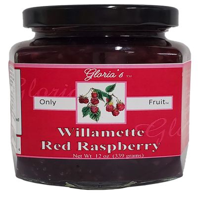 Willamette Red Raspberry Jam By Gloria's Gourmet: (12 Oz. Jar)