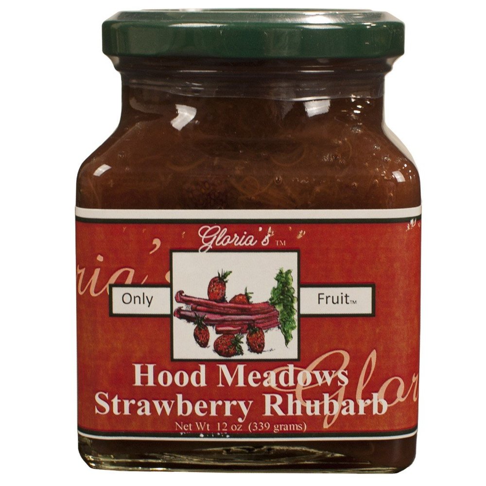 Gloria's Gourmet Fruit Sweetened Hood Meadows Strawberry Rhubarb Preserve - 12 oz