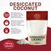 Spicy World Shredded Coconut Powder 1.5 Pound Bulk Bag (Desiccated Coconut) - Unsweetened & Finely Shredded Powdered - Great for Baking, Smoothies and More! view 2