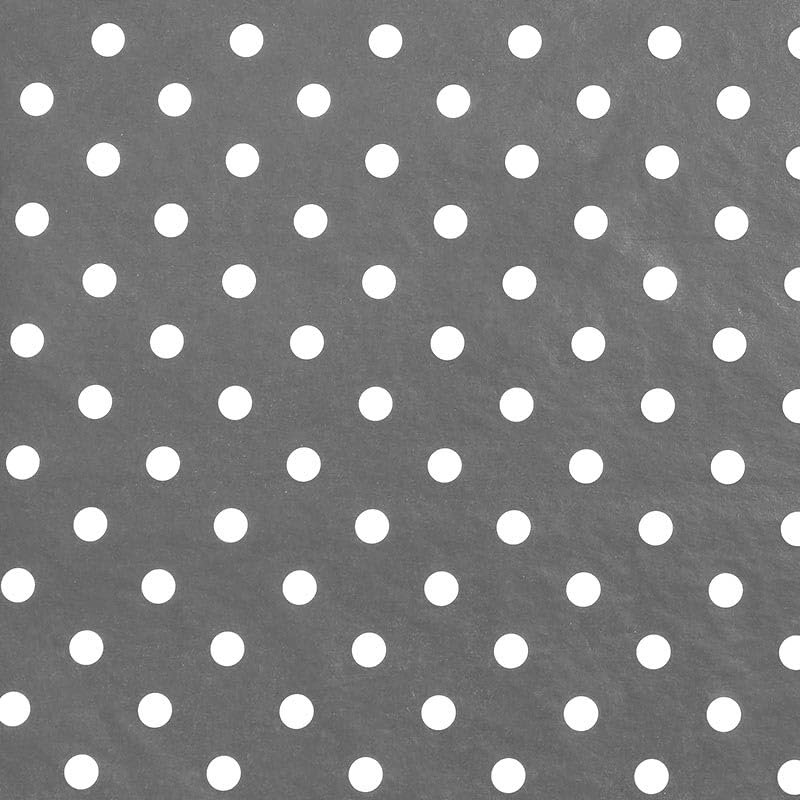 20 X 30 White Dots/Black Tissue Paper - 1.2 mil Thick | Quantity: 240 Width 30"