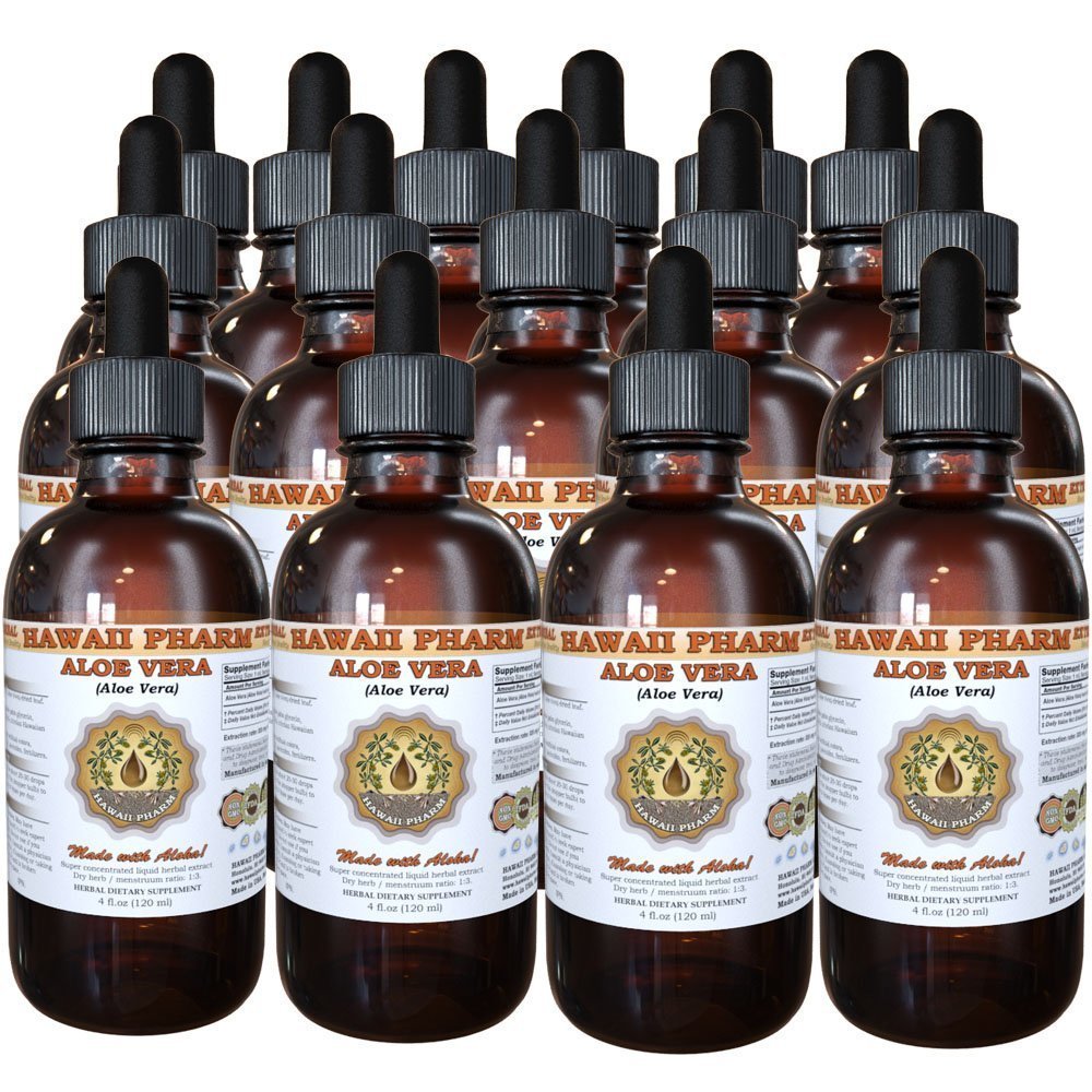 Aloe Vera Liquid Extract, Organic Aloe Vera (Aloe Vera) Tincture 15x4 oz