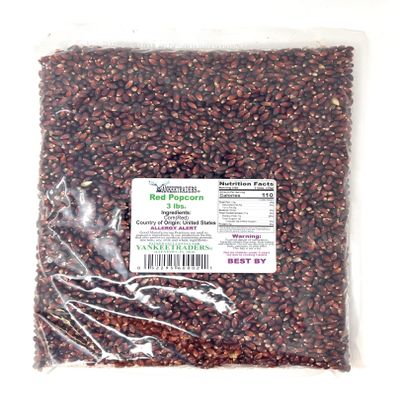 Yankee Traders Popcorn, Red, 3 Pound (Pack of 6)