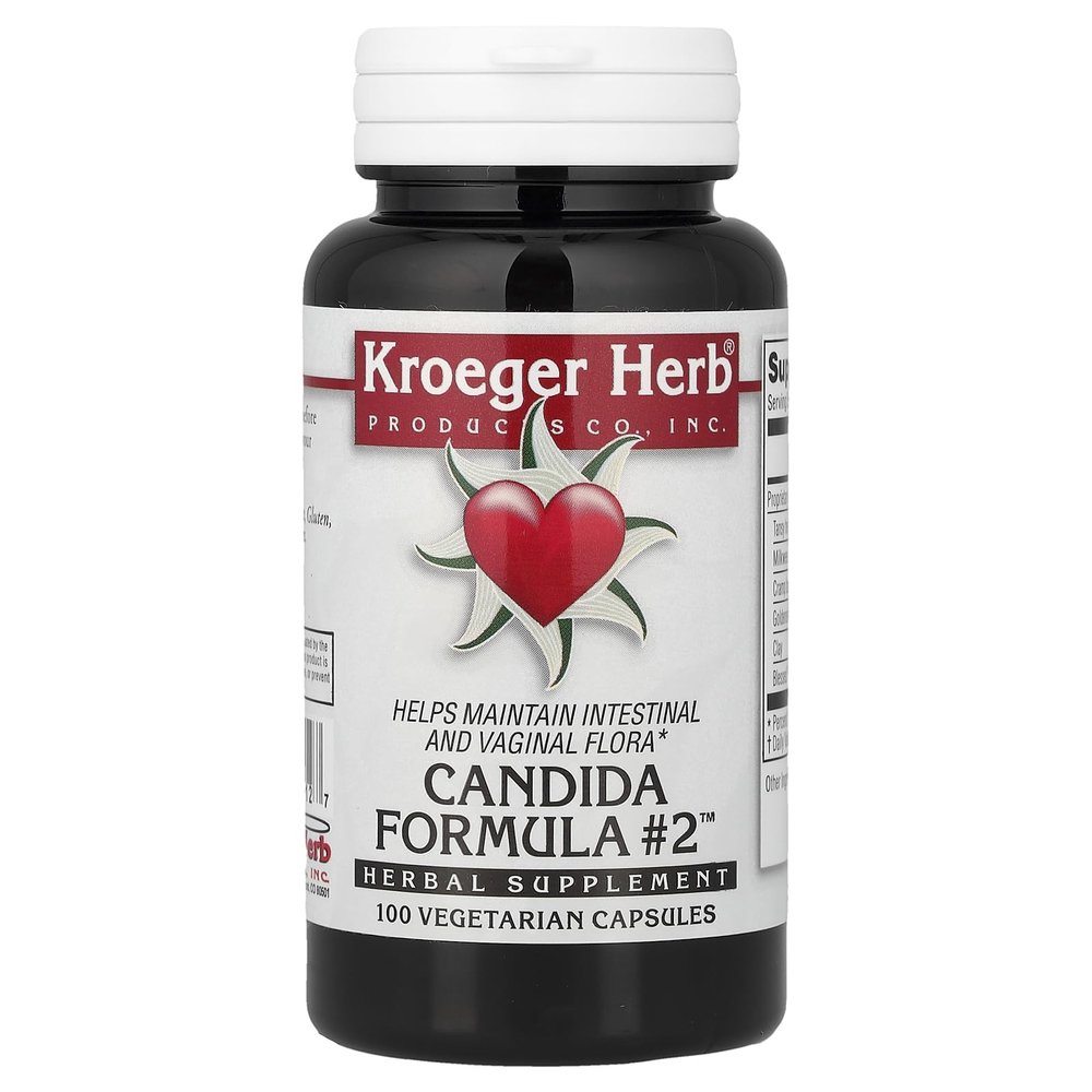 Kroeger Herb Co Candida Formula #2, 100 Vegetarian Capsules