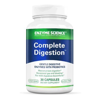 Enzyme Science Complete Digestion - Digestive enzymes for women and for men with probiotics - 3-in1 Gut Health Support for Digestion - Digestive health  Enzimas digestivas y probioticos - 30 Capsules