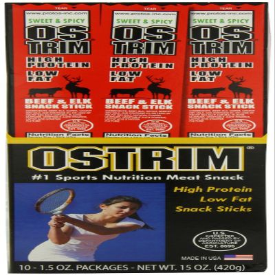 Ostrim Beef/elk Snack Stick, Sweet and Spicy, 1.5 Ounce (Pack of 20)
