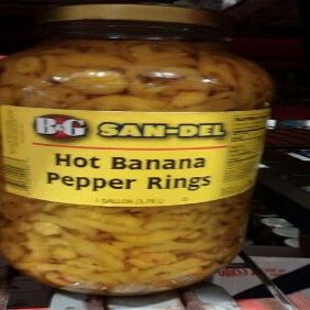 B&G San-Del Hot Banana Pepper Rings, 4 Count