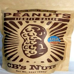 CB's Nuts Lightly Salted Peanuts, 2 packs of 12 OZ bags, USA Grown Peanuts